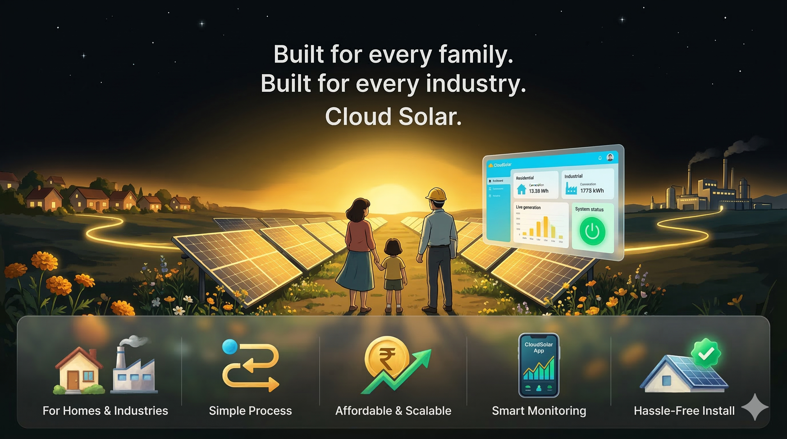 CloudSolar — Built for every family, every industry